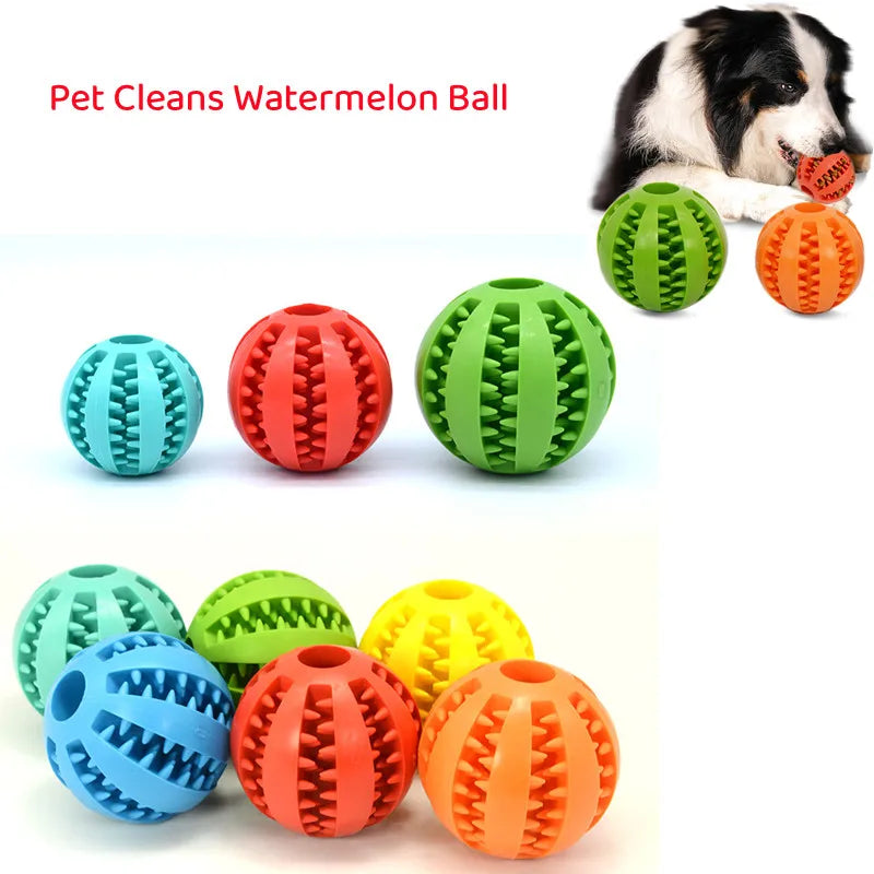 Silicone Pet Dog Toy Ball Interactive Bite-resistant Chew Toy for Small Dogs Tooth Cleaning Elasticity Ball Pet Products