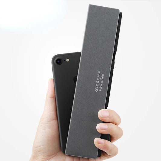 Arco Mini: Teclado Plegable Bluetooth con Soporte para 3 Dispositivos, Recargable y de Aleación de Aluminio para Teléfonos y Tabletas