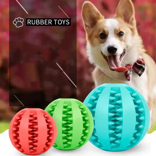 Silicone Pet Dog Toy Ball Interactive Bite-resistant Chew Toy for Small Dogs Tooth Cleaning Elasticity Ball Pet Products